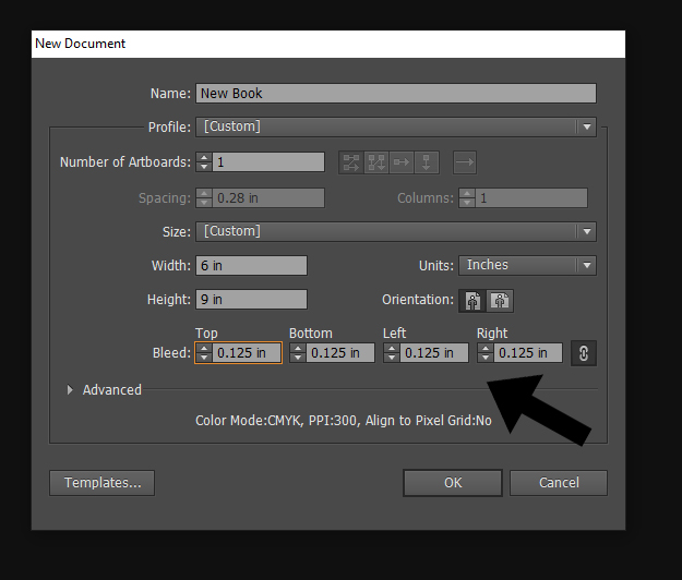 In Adobe Illustrator adjust the bleed setting. In the bleed section you can type 0.125 inch for the bleed space. 