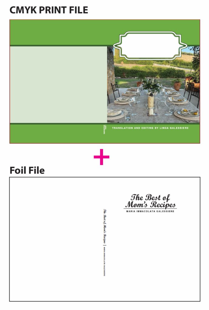 Setting up the files before and after the foil stamping file