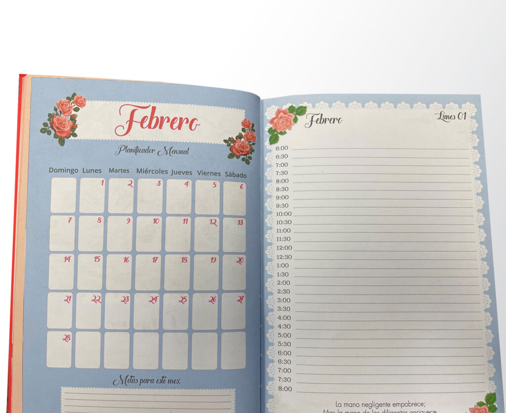 Interior pages showing color extending all the way to the trim edge
